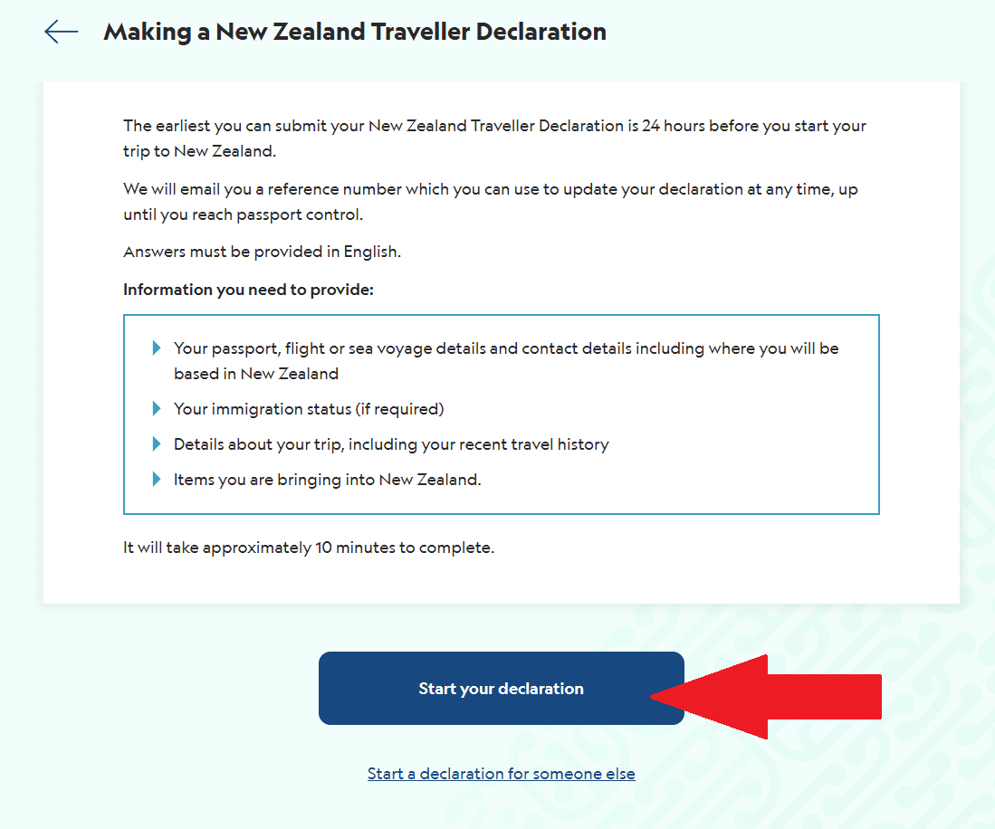 Khai báo hải quan NZ